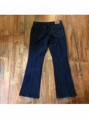Like New Levi's 515 Women's Dark Blue Bootcut Jeans With 30” Inseam